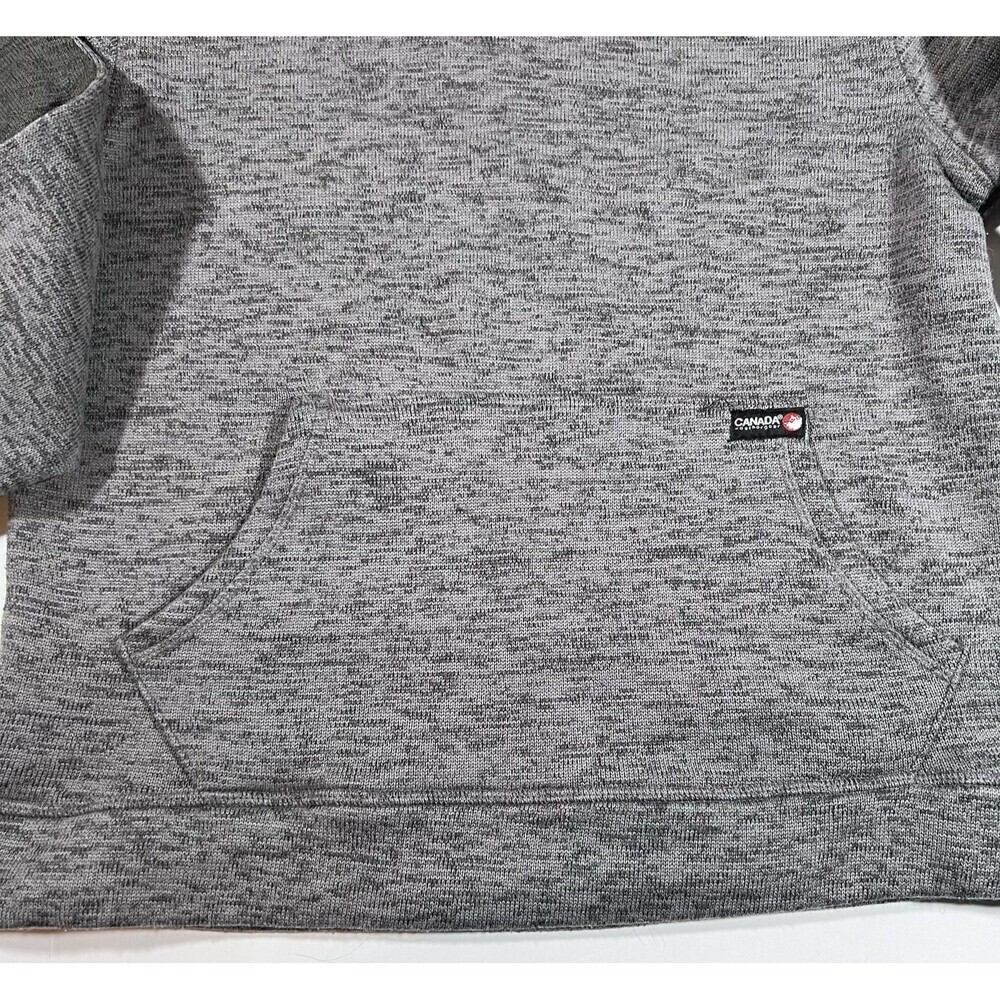 Canada Weather Gear Long Sleeve Grey Pullover Hooded Sweatshirt Men's Small - Picture 4 of 8